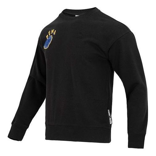PUMA Team Crew Graphic Sweater 'Black' 622275-01
