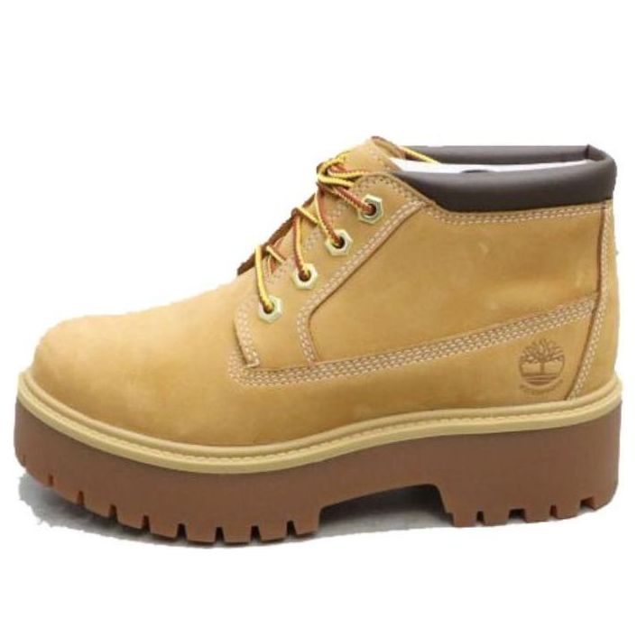 (WMNS) Timberland Stone Street Mid Lace Up Waterproof Chukka Boots 'Wheat Nubuck' A5RF9