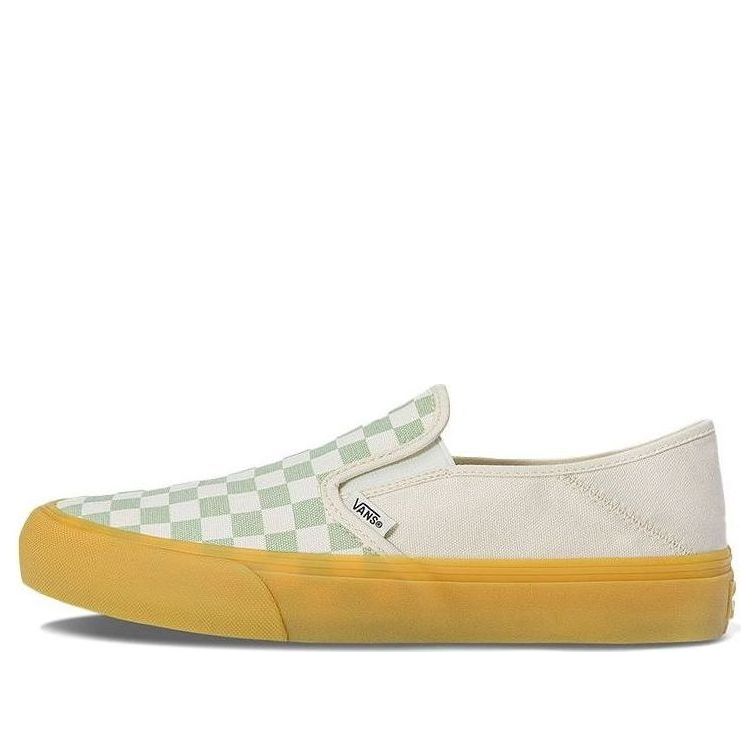 Vans Slip-on Casual Low Tops Skateboarding Shoes Unisex Green White VN0A5HYQQ4J