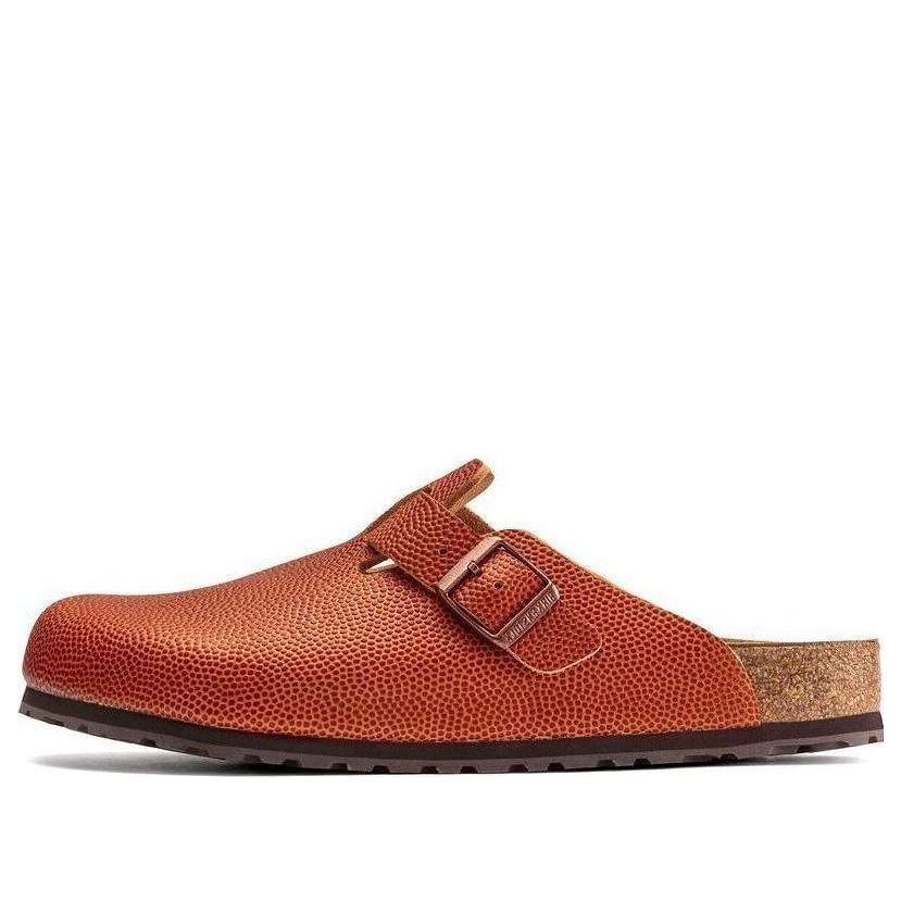 Birkenstock Boston Horween Embossed Natural Horween Leather 'Ginger Brown' 1022371