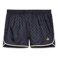 Gucci SS22 GG Nylon Swim Shorts With Bee 'Navy' 410571-XR898-4824