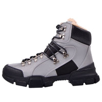 Gucci Flashtrek High-top With Wool 'Silver Black' 548761-9Y040-8169