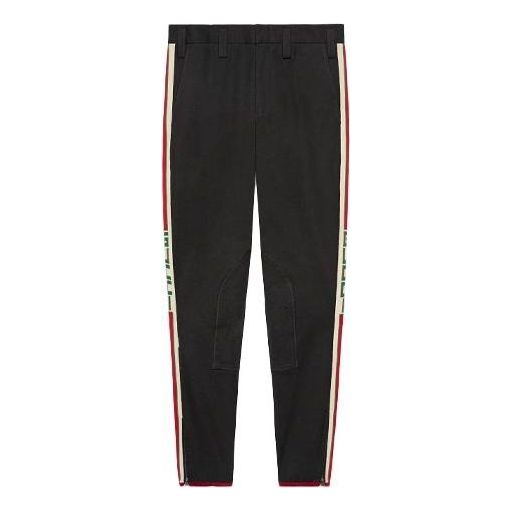 Gucci Gabardine Stretch Pant With Gucci Stripe 'Black' 495695-Z7576-1389