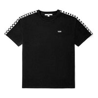 (WMNS) Vans Grid Printing Sports Round Neck Short Sleeve Black VN0A7PT1BLK