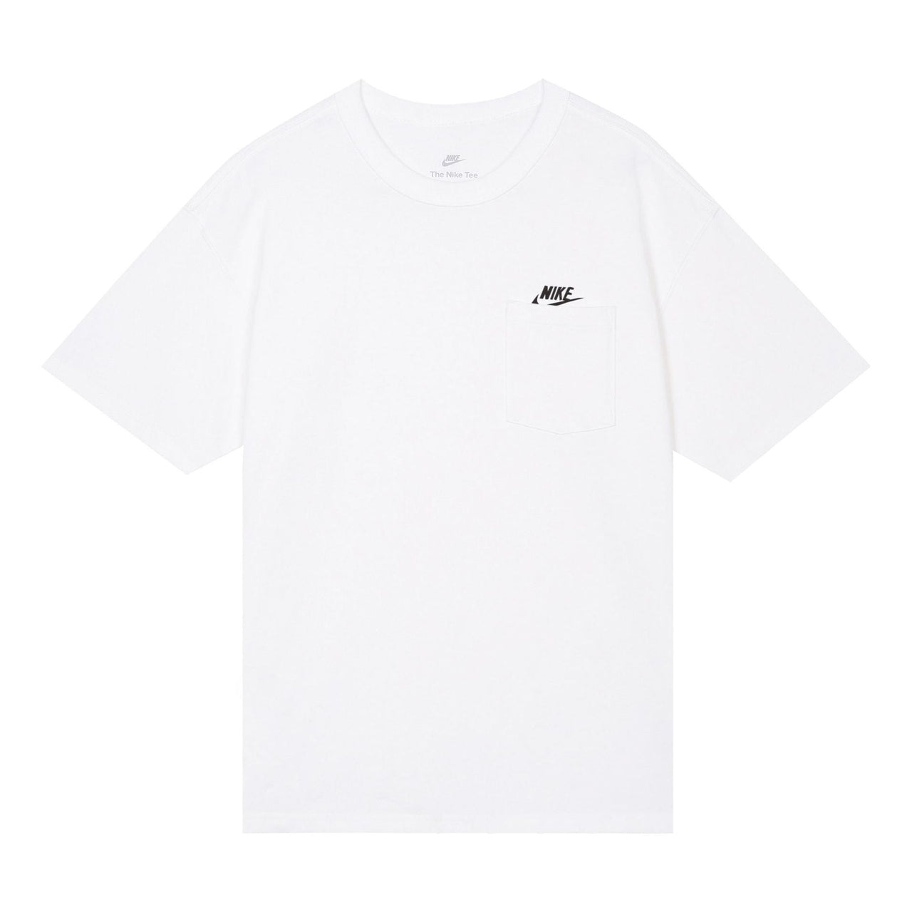 Nike Solid Color Pocket Round Neck Loose Short Sleeve White DQ9296-100