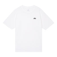Nike Solid Color Pocket Round Neck Loose Short Sleeve White DQ9296-100