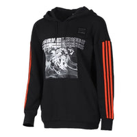 (WMNS) adidas Neo Graphuc Hoodies 'Black Orange' GD2187