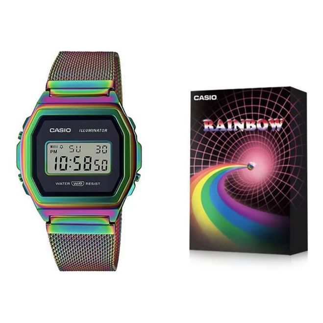 CASIO Vintage Premium Digital Watch 'Rainbow' A1000PRW-1PRD