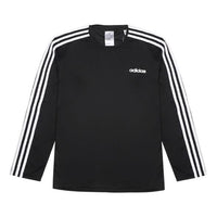 adidas D2m 3s Ls Tee Round-neck Long-sleeve Tee Men Black EI5647