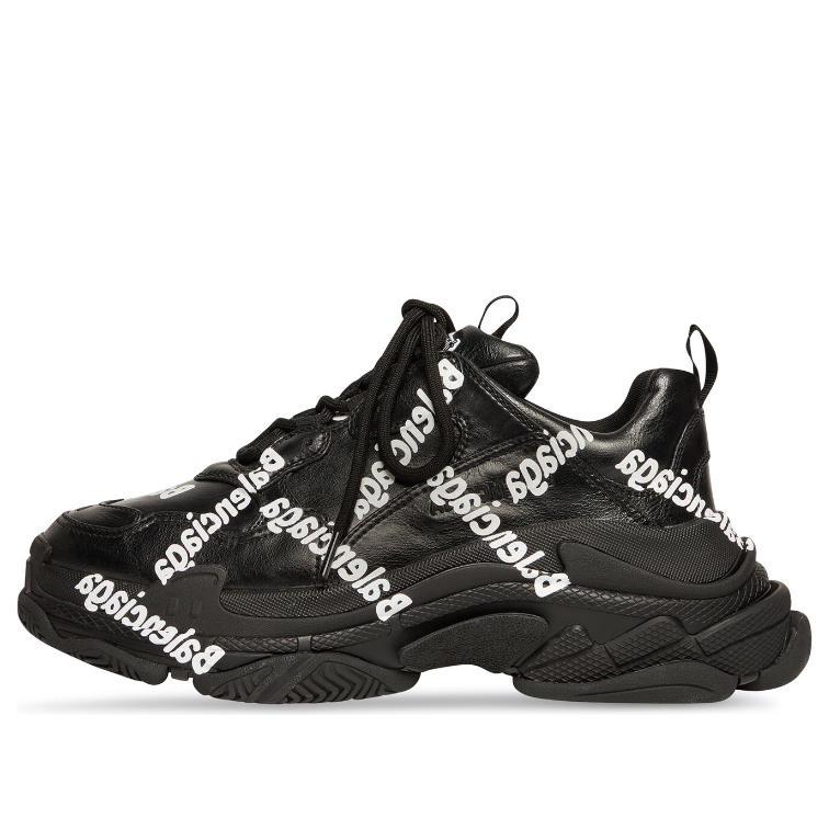 (WMNS) Balenciaga Triple S 'Logotype - Black' 524039W2FAB1090
