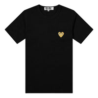 COMME des GARCONS PLAY SS25 Gold Heart T-Shirt 'Black' AX-T216-051-1