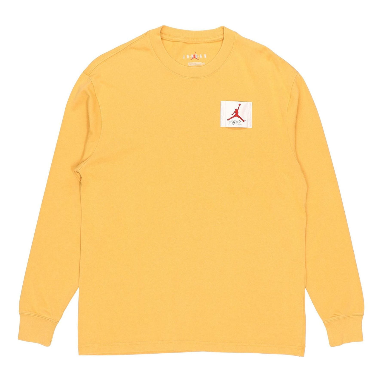 Air Jordan Logo Print Crew-neck Sports 'Flight Yellow' DD0966-217