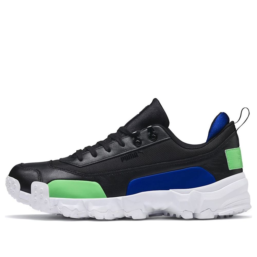 PUMA Trailfox Leather Black Green Blue 369470-02