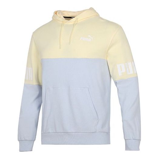 PUMA Power Logo Printing Colorblock Sports Light Blue 670937-21