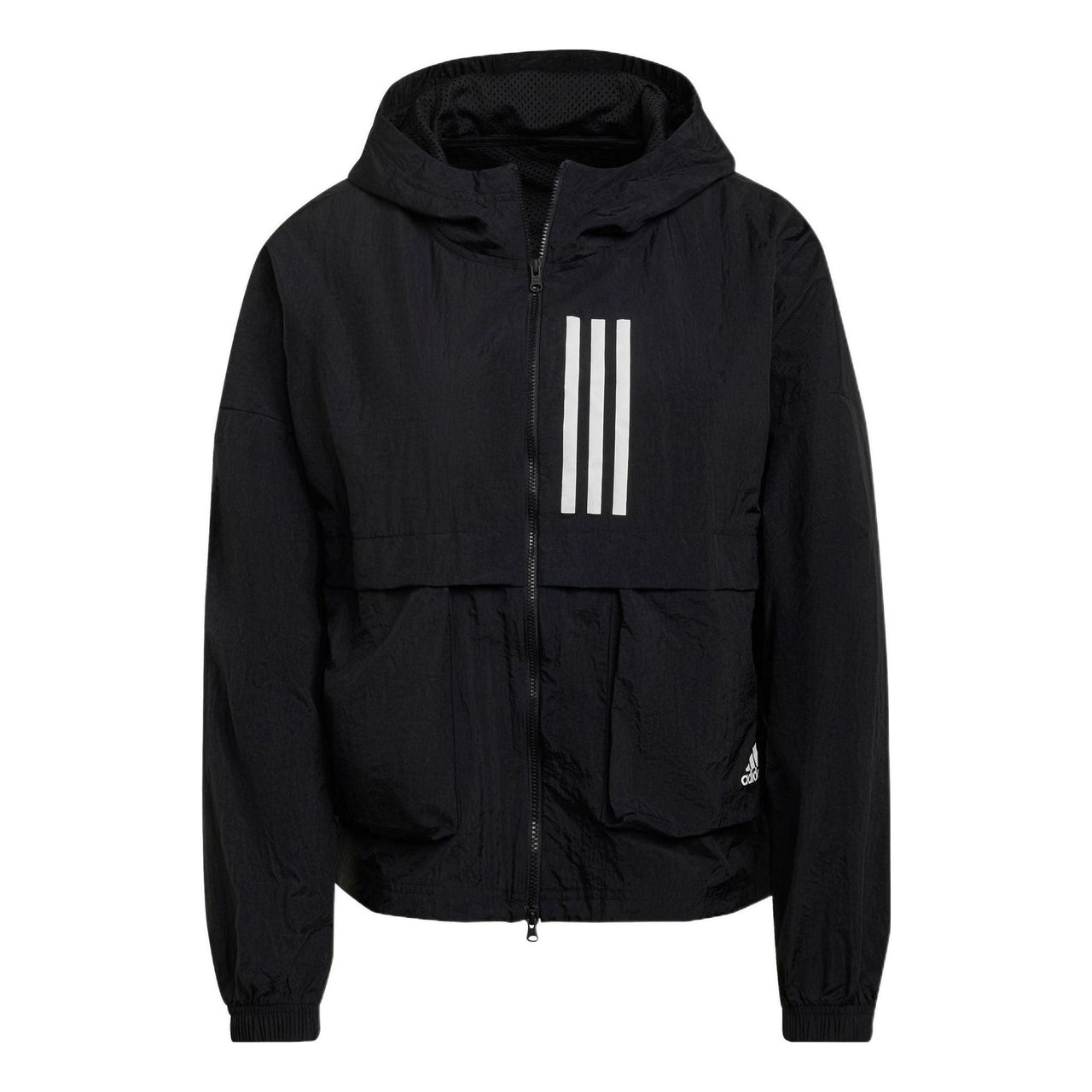 (WMNS) adidas Sportswear W.N.D. Windbreaker 'Black White' GT9754