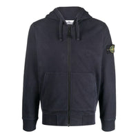 STONE ISLAND Brushed Cotton Full Zip Jacket 'Navy' 771564220-V0020