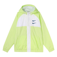 Nike Sportswear Swoosh Back Contrasting Colors Alphabet Logo Printing Hooded Jacket Green CJ4888-701