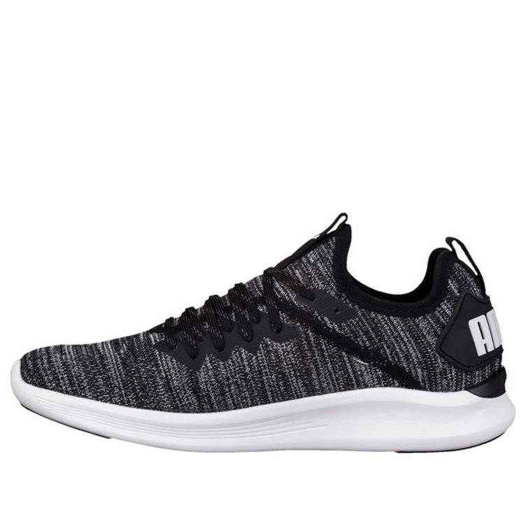 (WMNS) PUMA Ignite Flash Evoknit Low Running Shoes Black/Grey 190511-01