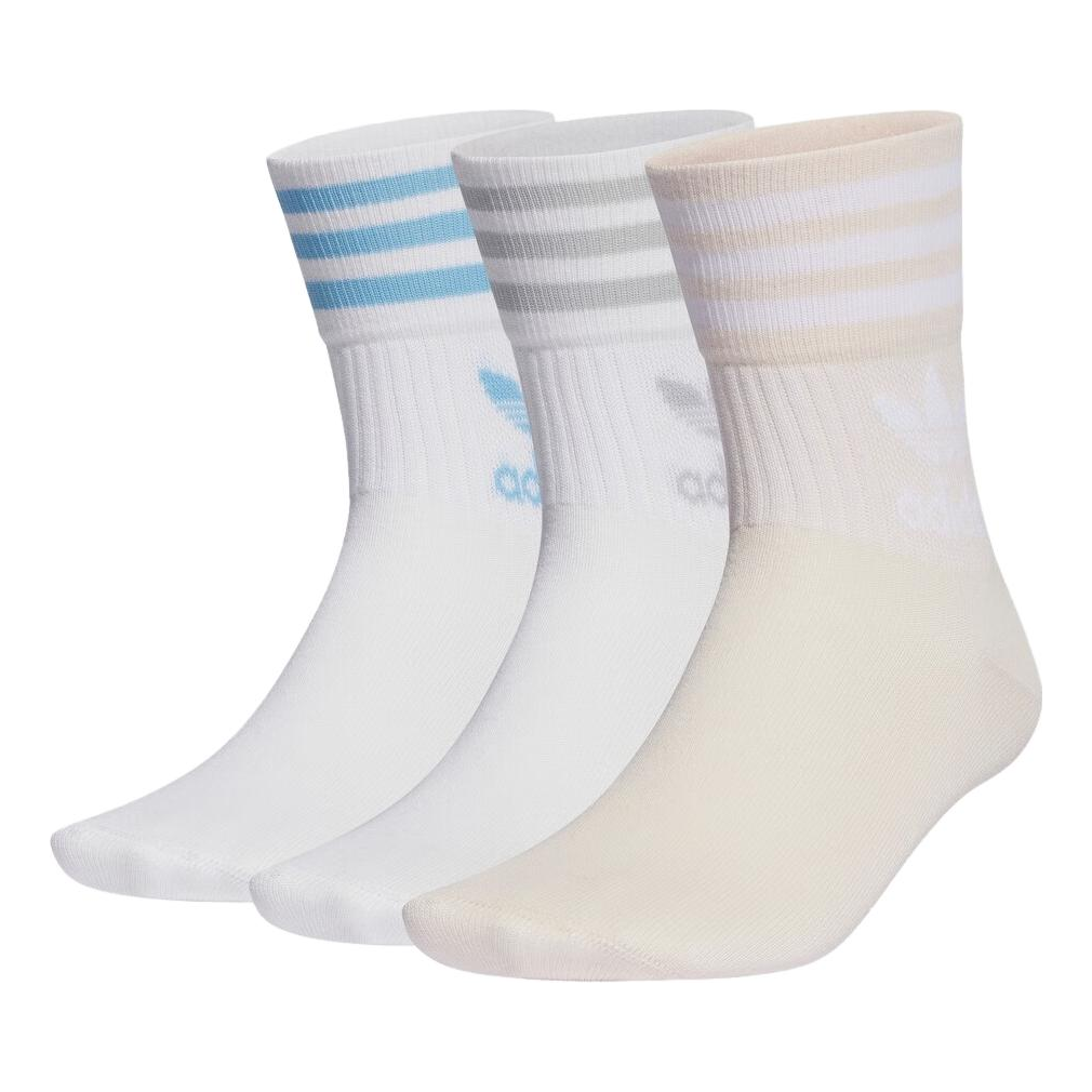 adidas Enjoy Summer Mid Cut Crew Socks 3 Pairs 'White' IB9390