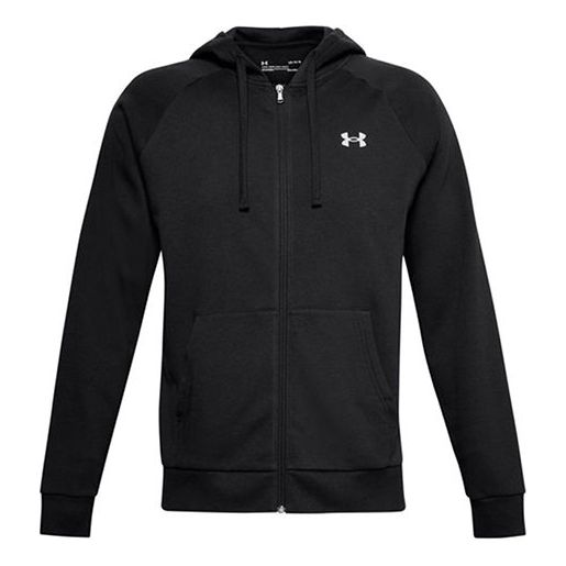 Men's Under Armour Casual Sports hooded Long Sleeves Jacket Black 1357106-001