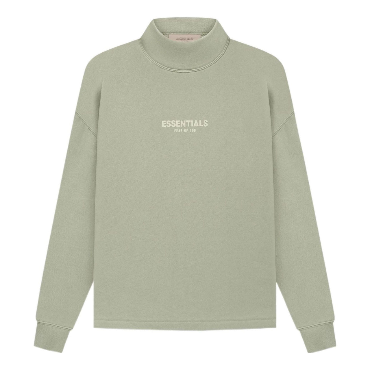 Fear of God Essentials SS22 Relaxed Mockneck Seafoam Logo FOG-SS22-155