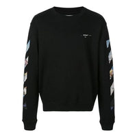 Off-White Side Stripe Round Neck Ordinary Version Black OMBA025R190030121088