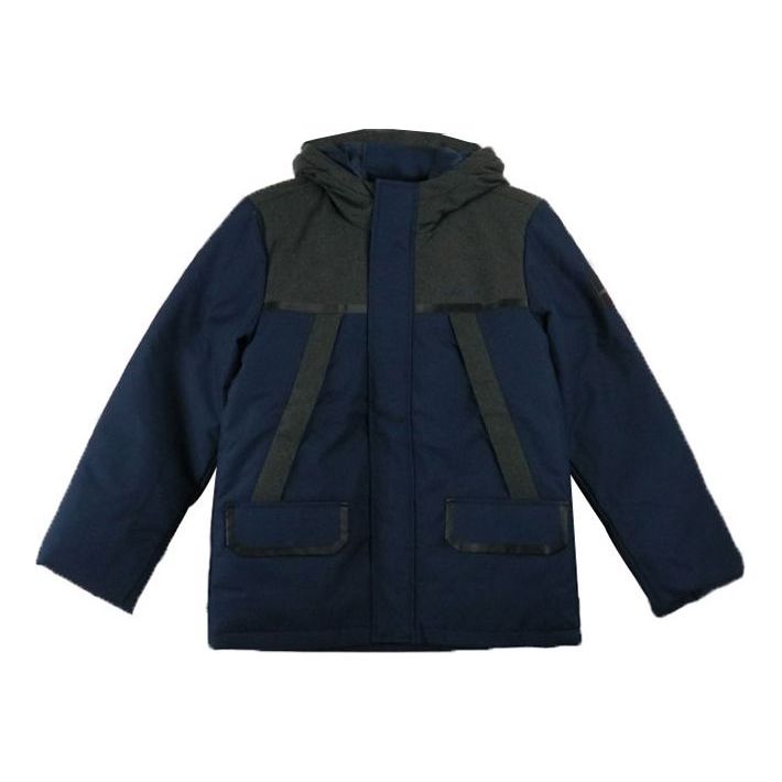 adidas neo Windproof Stay Warm Colorblock Sports hooded down Jacket Blue EI4439