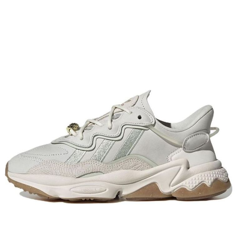 (WMNS) adidas originals Ozweego 'White Linen Green Gum' HQ6958
