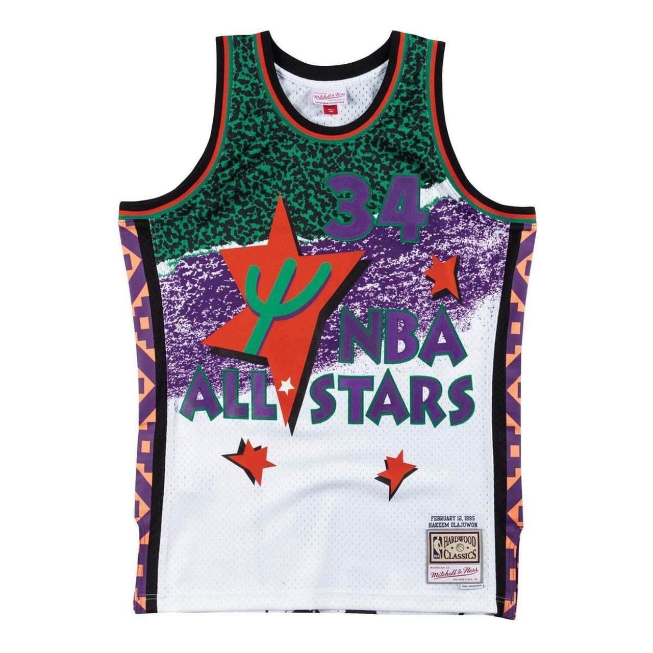 Mitchell & Ness x NBA All Star West Jersey 'Hakeen Olajuwon 34' SMJYNG18434-ASWWHIT95HOL