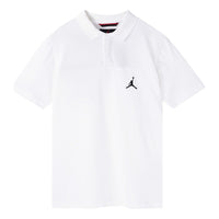 قميص بولو رياضي بأكمام قصيرة من Air Jordan Jumpman باللون الأبيض CJ4705-100