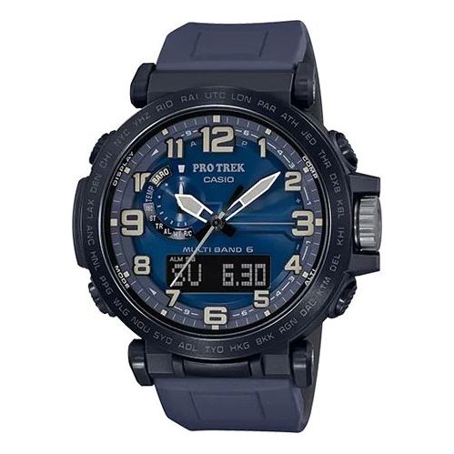 CASIO Waterproof Sports Shockproof Solar Powered Quartz Mens Blue Analog PRW6600Y-2