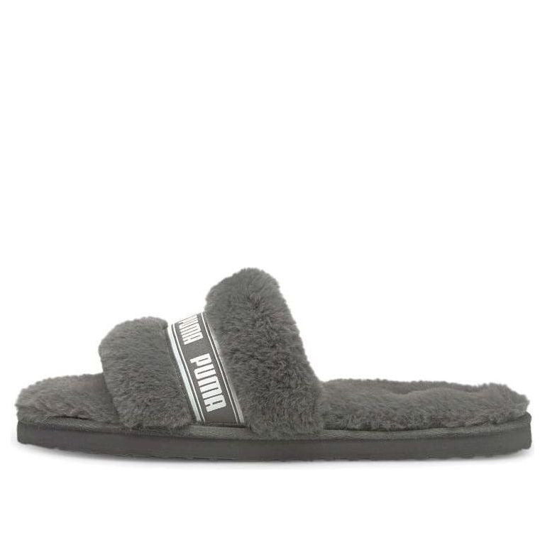 (WMNS) PUMA Fluff Slide 'Charcoal Grey' 384937-02