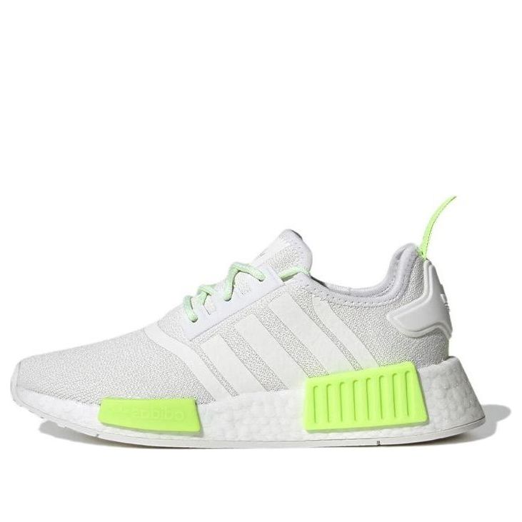 (GS) adidas originals NMD_R1 'White Signal Green' GX5686