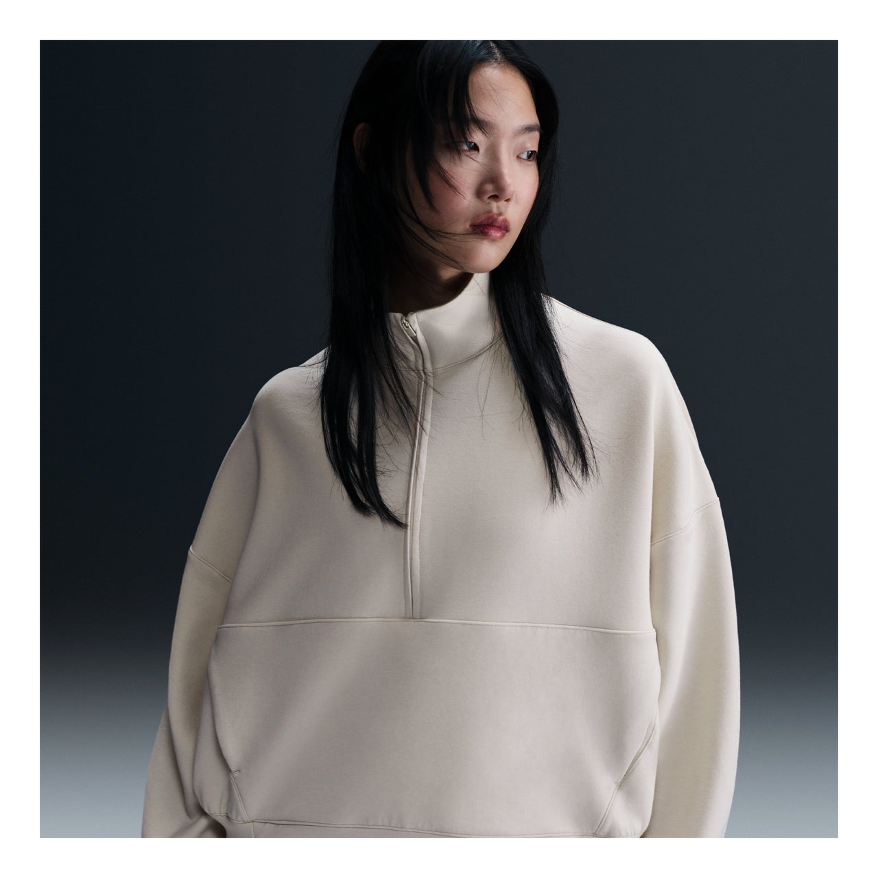 (WMNS) Nike 24.7 ImpossiblySoft Dri-FIT 1/2-Zip T-shirt Oversized Fit 'Light Orewood Brown' HQ8189-104
