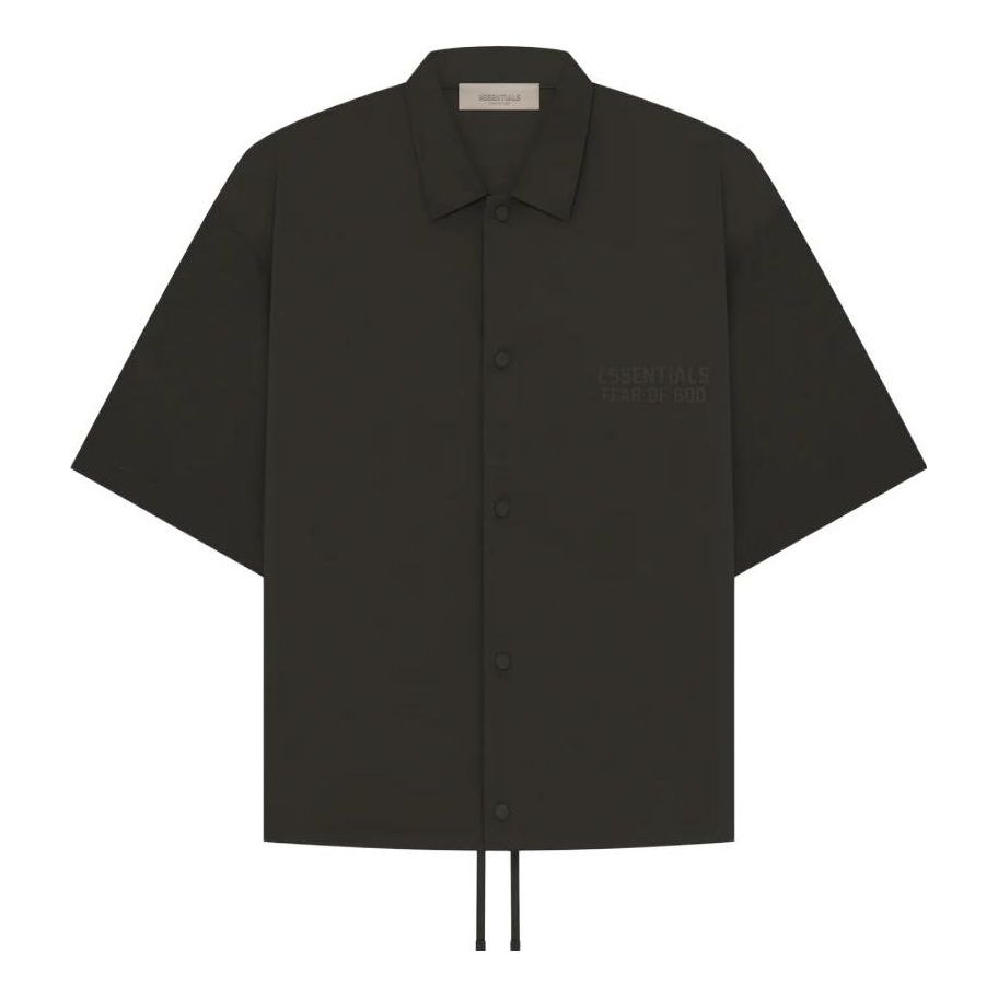 Fear of God Essentials Drop2 SS23 Short-Sleeve Nylon Shirt 'Off-Black' 186BT224000F