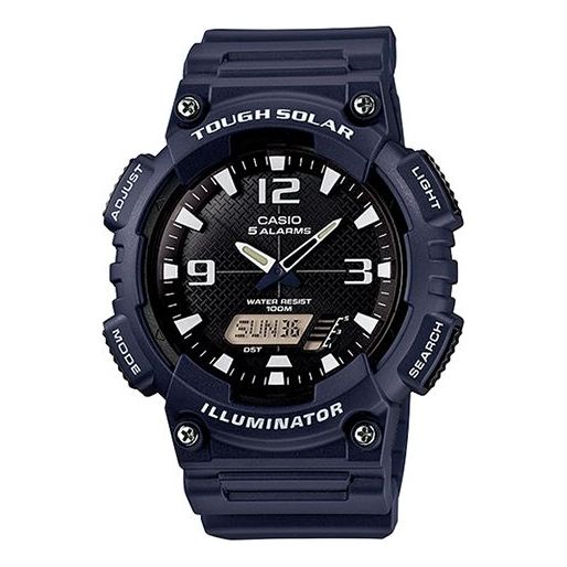 CASIO Waterproof Solar Powered Quartz Sports Mens Blue Analog AQ-S810W-2A2