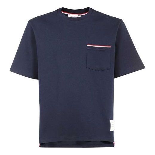 THOM BROWNE Short Sleeve T-Shirt 'Navy' MJS183A-07323-415