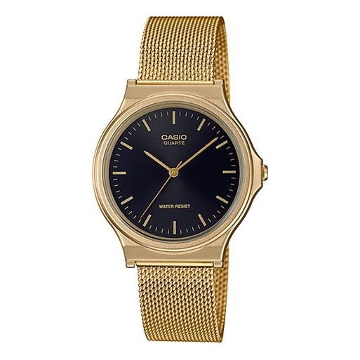 CASIO Waterproof Sports Quartz Black DialGold Mens BlackGold Analog MQ-24MG-1E
