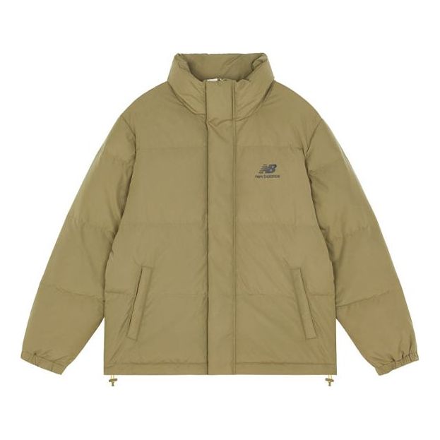 New Balance Logo Winter Down Jacket 'Olive Green' AMJ13337-OV