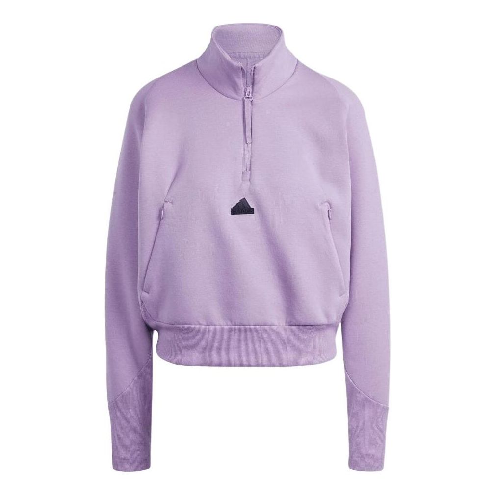 (WMNS) adidas ZNE Quarter-Zip Track Jacket Asia Sizing 'Purple' IS3899