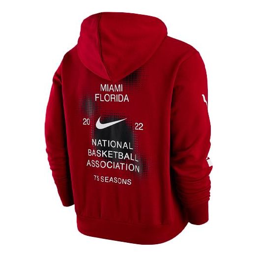 Men's Nike NBA Miami Heat Casual Sports Fleece Pullover Red DN3431-608