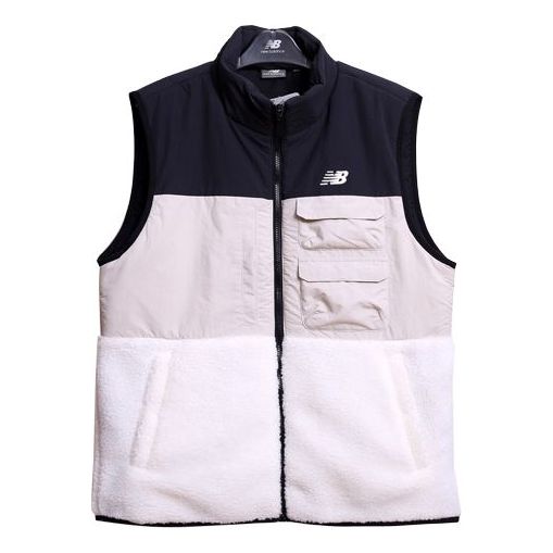 New Balance Colorblock Casual Cargo Vest 'Black Beige White' NJ943011-BK