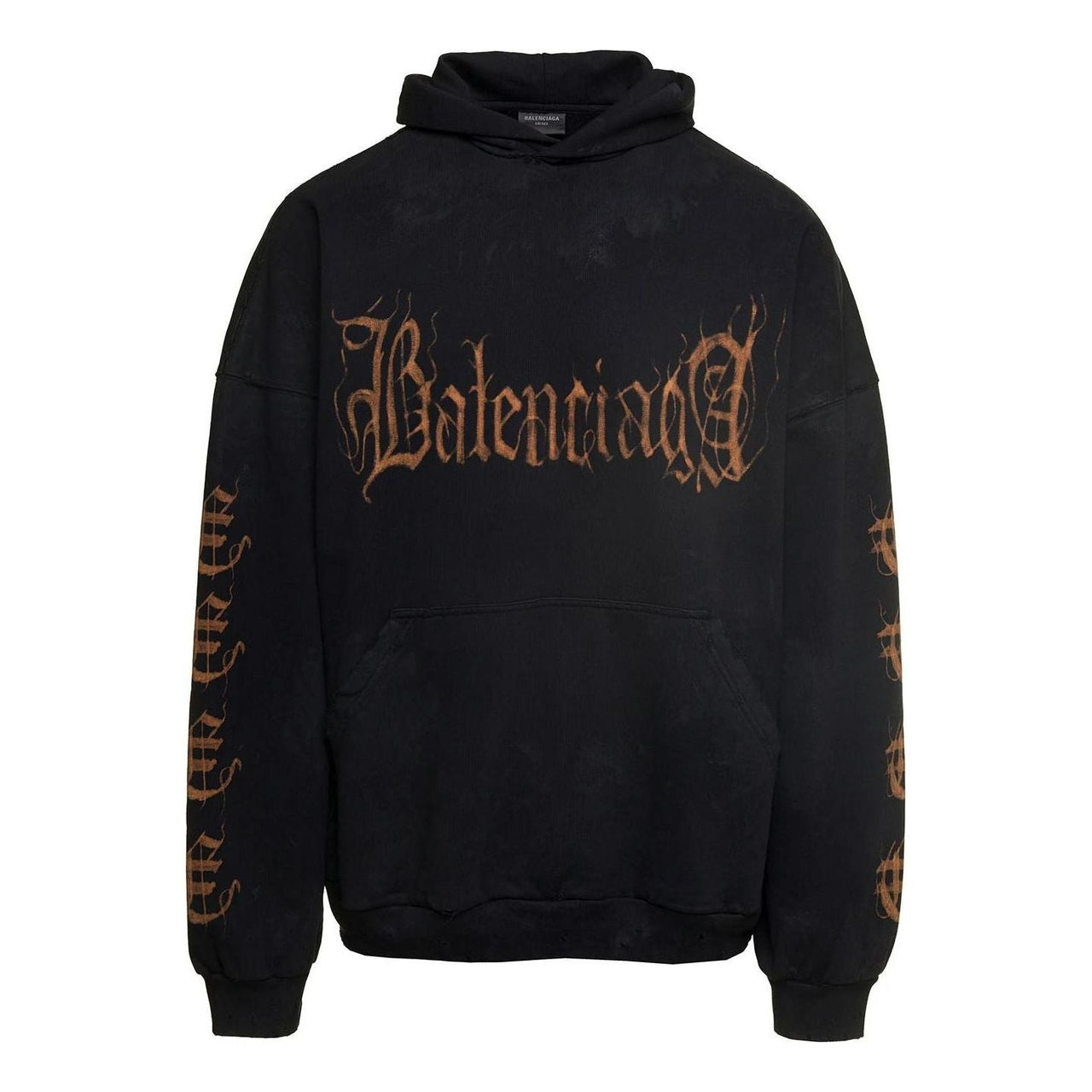 Balenciaga Heavy Metal Cotton Hoodie 'Washed Black' 739024-TOVD8-1055