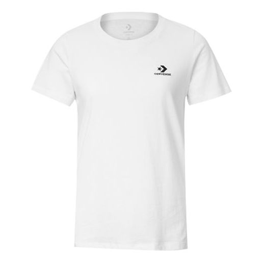 (WMNS) Converse Logo Casual Short Sleeve White 10020804-A05