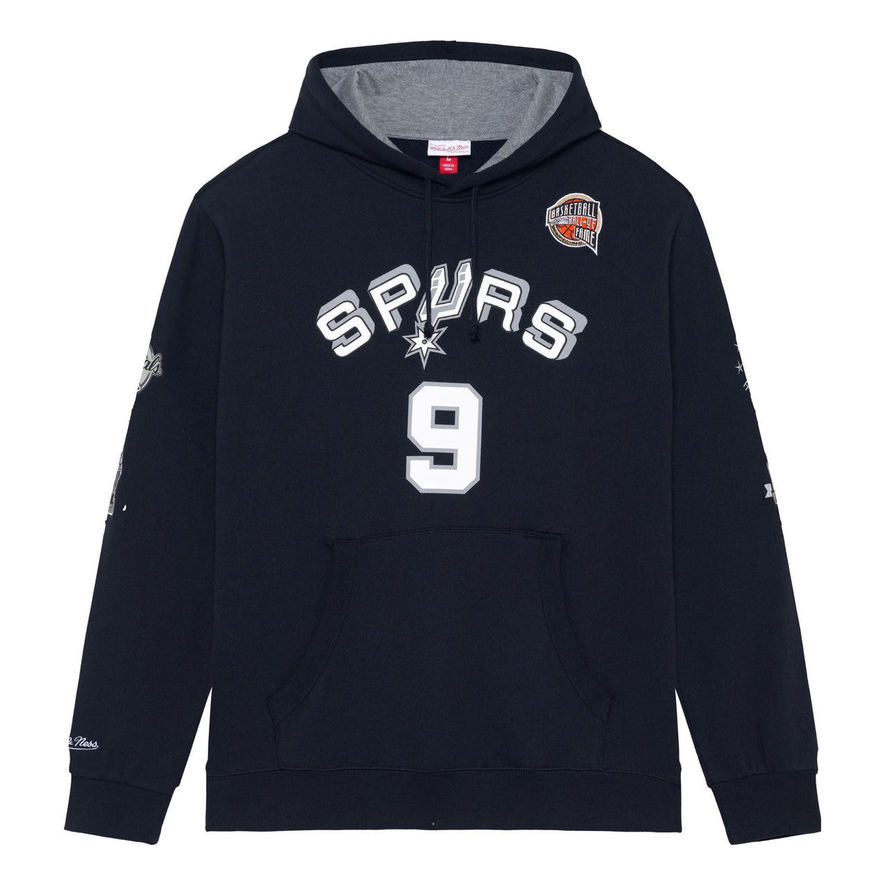 Mitchell & Ness x NBA San Antonio Spurs HOF Fleece Hoodie 'Tony Parker 9' FPHD6861-SASYYTPABLCK