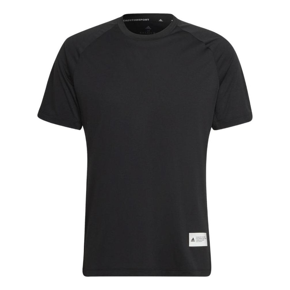 Men's adidas Tep Tee Logo Round Neck Pullover Sports Gym Short Sleeve Black T-Shirt HC4212