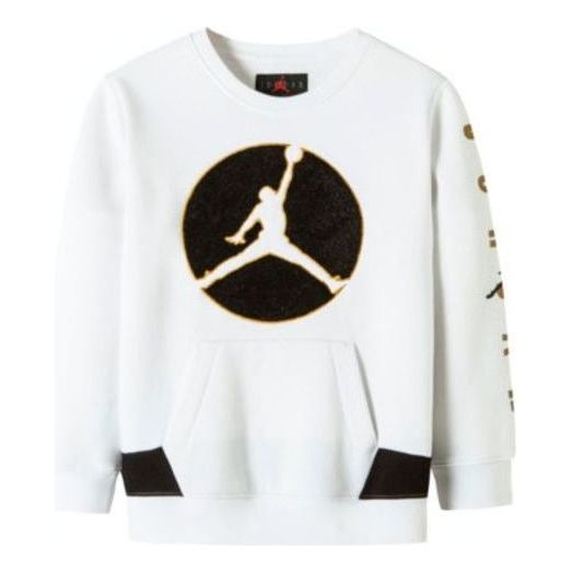 (PS) Air Jordan Jumpman Crewneck Sweatshirt 'White Black' JD2142032GS-002