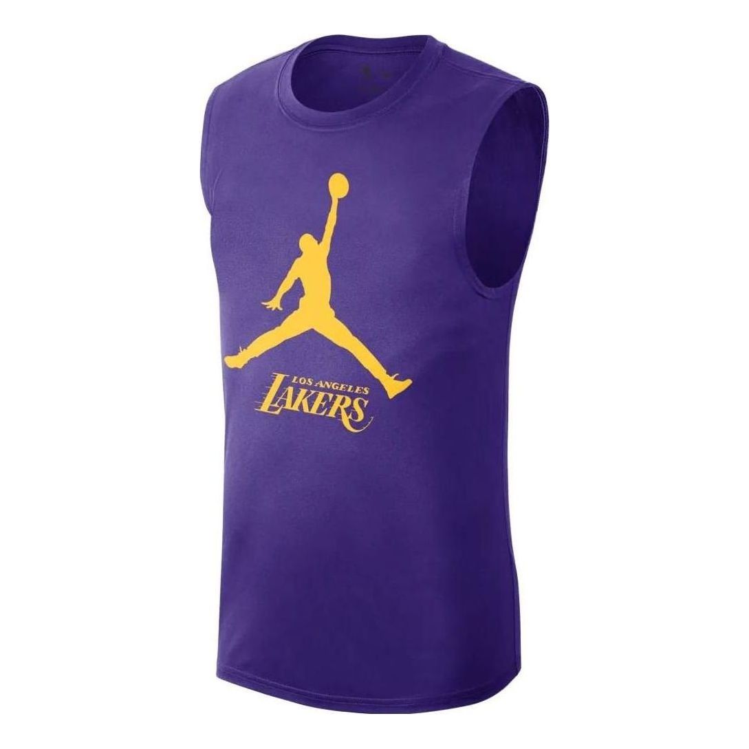 Nike JORDAN Los Angeles Lakers NBA Essential Jersey 'Purple Yellow' FQ1979-504