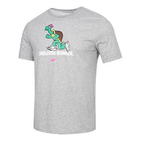 Nike Dri-FIT Tortoise Breathable Perspiration Print Running Short Sleeve For Men Grey Gray CZ9830-063