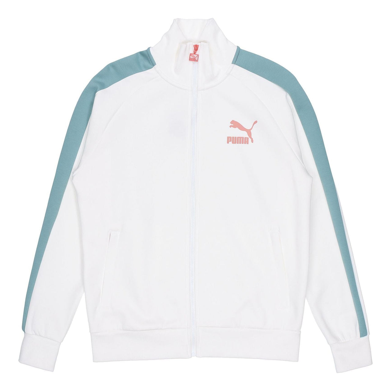 PUMA Iconic Running Sports Training Colorblock Stand Collar Jacket White 531377-57